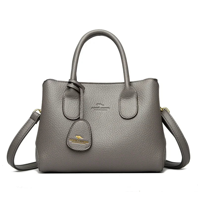 High-Quality PU Leather Women's Handbag | Luxury Shoulder & Crossbody Messenger Bag | Fashionable Multi-Layer Luxegan