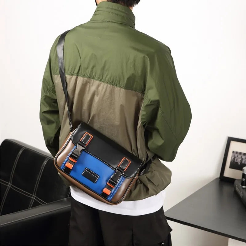 Luxury Classic PU Leather Crossbody Box Bag for Men Luxegan