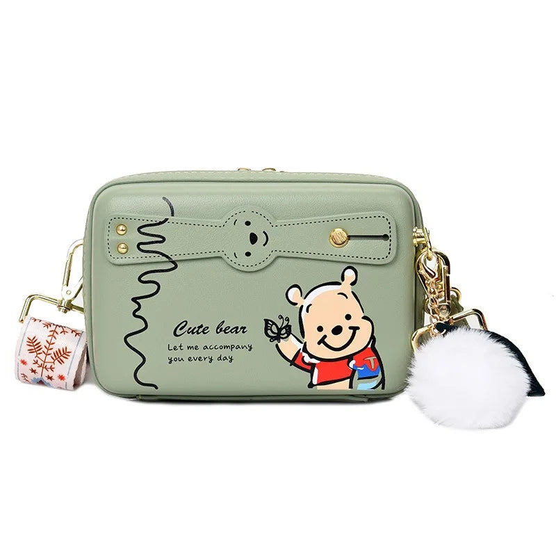 Disney Winnie the Pooh Shoulder Bag | Fashion Cartoon Print Crossbody Bag Luxegan