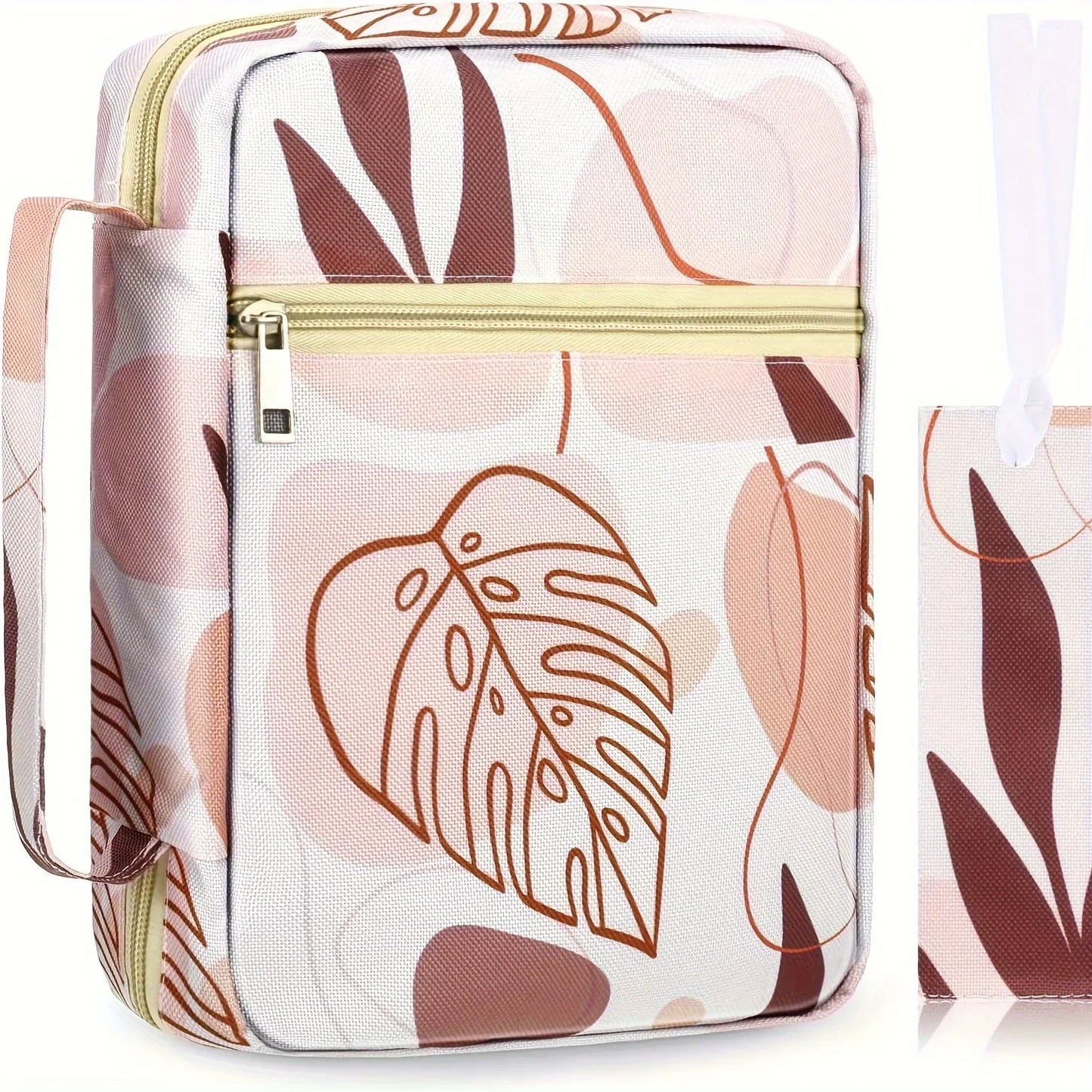 Portable Bible Cover & Carrying Case for Women & Girls | Large Capacity Christian Gift Bag with Bookmarks Luxegan