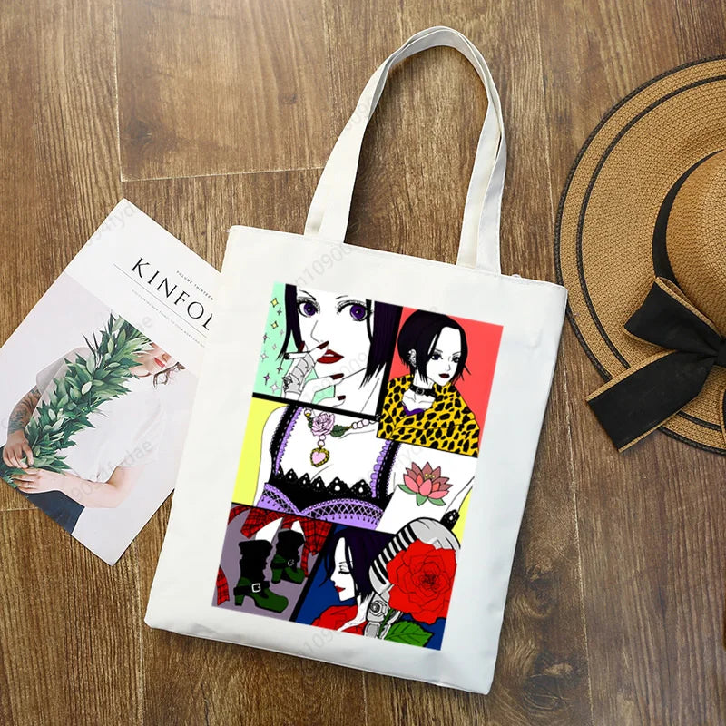 Nana Osaki BLAST Anime Manga Printed Canvas Tote Bag | Custom Reusable Cloth Handbag Shoulder Bag (Unisex) Luxegan