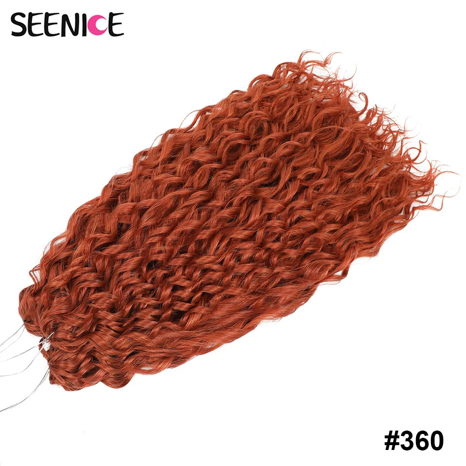 22 Inch Synthetic Water Wave Crochet Hair | Loose Deep Wave Braiding Extensions
