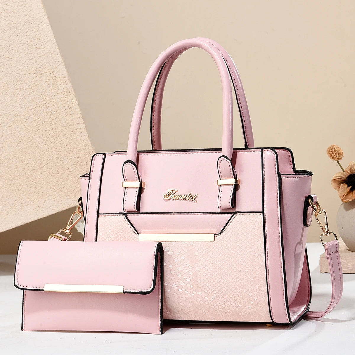 Fashionable New Women's Handbag | Shiny Leather Large Capacity Shoulder Bag | Classic Retro Diagonal Cross Bag Commuting Tote Bag Luxegan