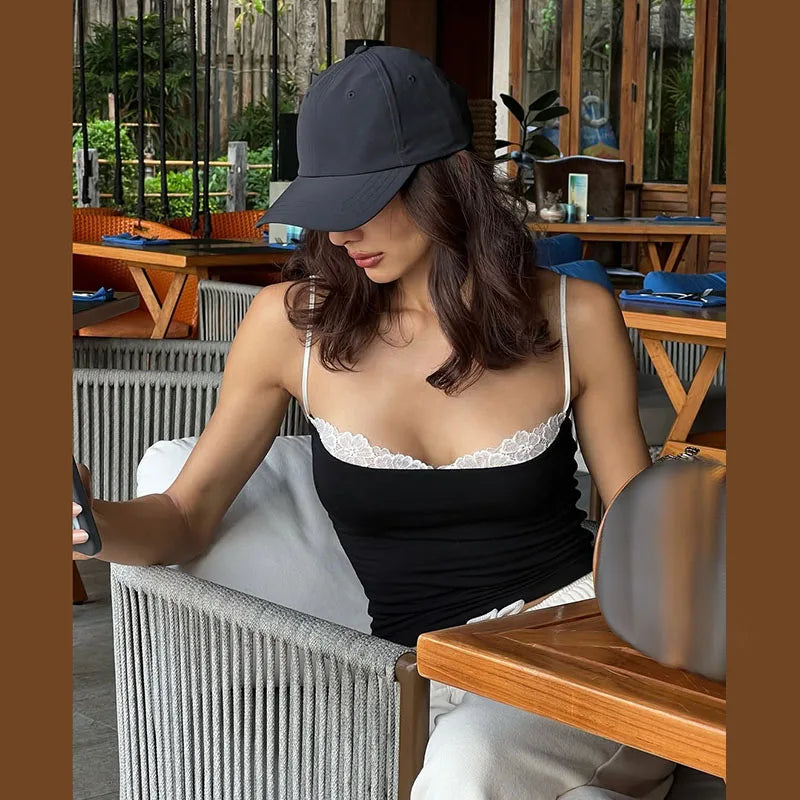 Print & Solid V-Neck Sleeveless Slim Fit Sheath Mid-Calf Dress – Spring/Summer Luxegan