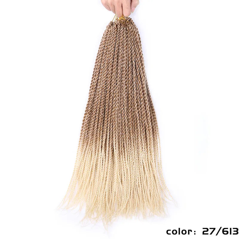 Full Star Senegalese Twist Crochet Braids | 30 Strands/Pack | Ombre Colors Luxegan