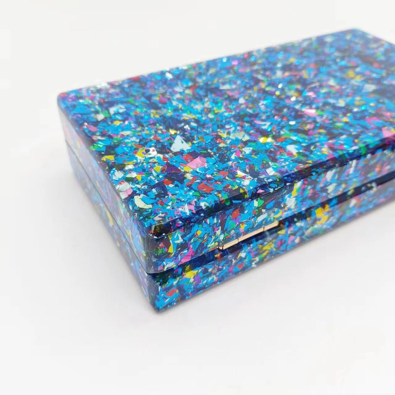 Acrylic Shell Minaudière | Designer Evening Clutch & Shoulder Bag Luxegan