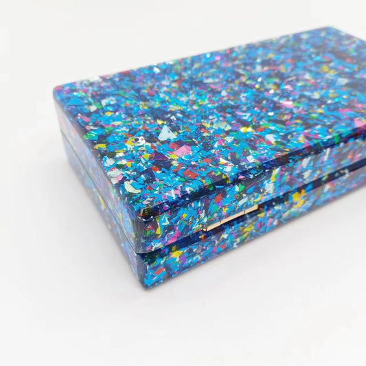 Acrylic Shell Minaudière | Designer Evening Clutch & Shoulder Bag Luxegan