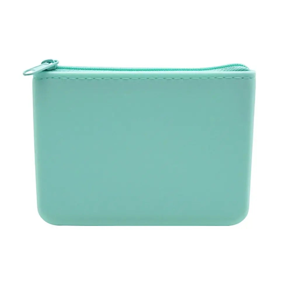 Mini Multifunction Rectangular Wallet | Waterproof Silicone & Nylon Zipper Coin Purse Luxegan