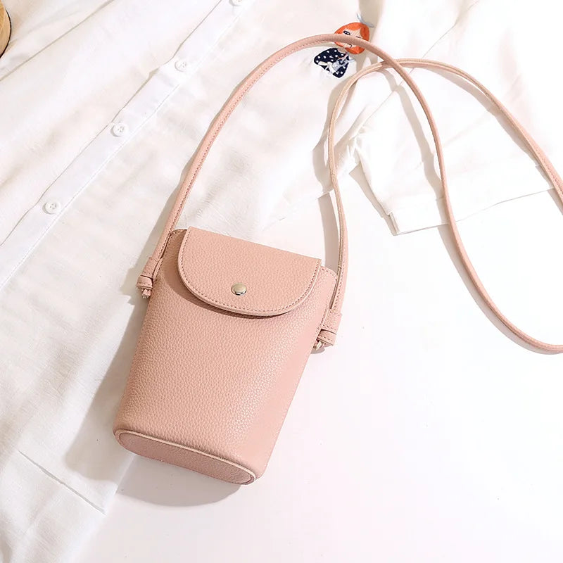 New PU Leather Mobile Phone Bag Women's | Small Flap Shoulder Crossbody Bag | Daily Hasp Purse Casual Outdoor Travel Key Wallet Sac Luxegan