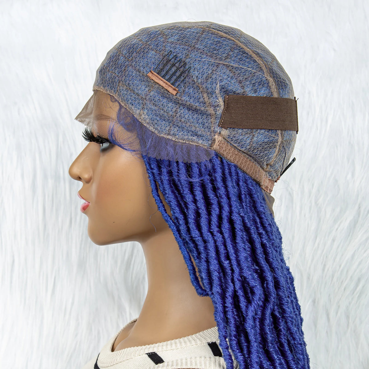Pink & Blue Braided Wig | Full Lace Butterfly Locs & Dreadlocks