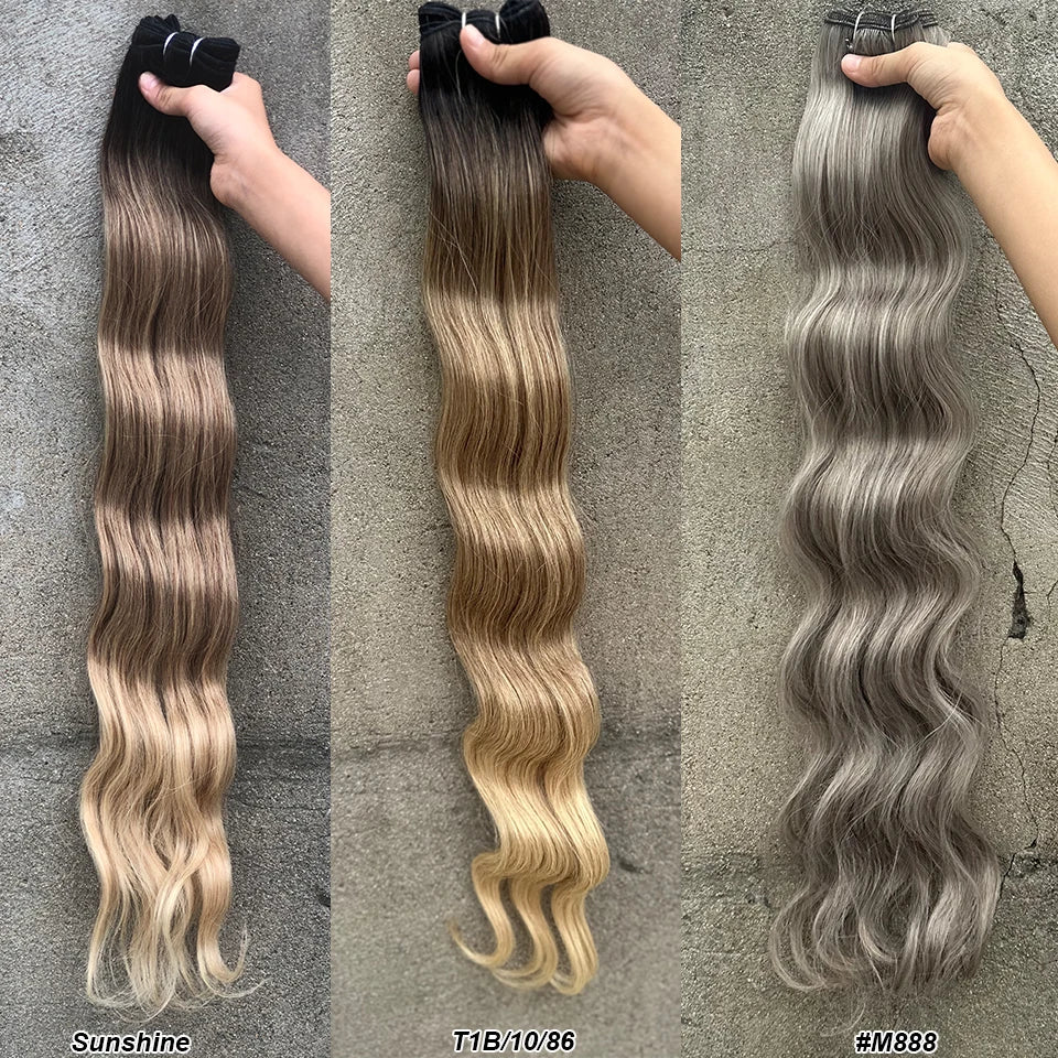 High-Temperature Synthetic Body Wave Hair Extensions – 26 & 30 Inch | Piano & Ombre Colors - view 11