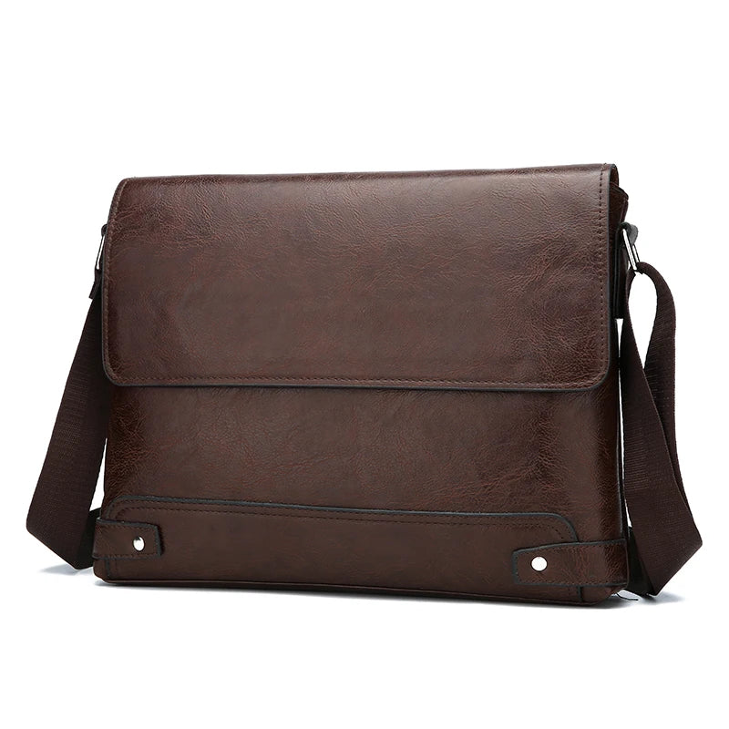 Large Capacity PU Leather Business Bag | Men's Fashion Shoulder & Work Crossbody Satchel Luxegan