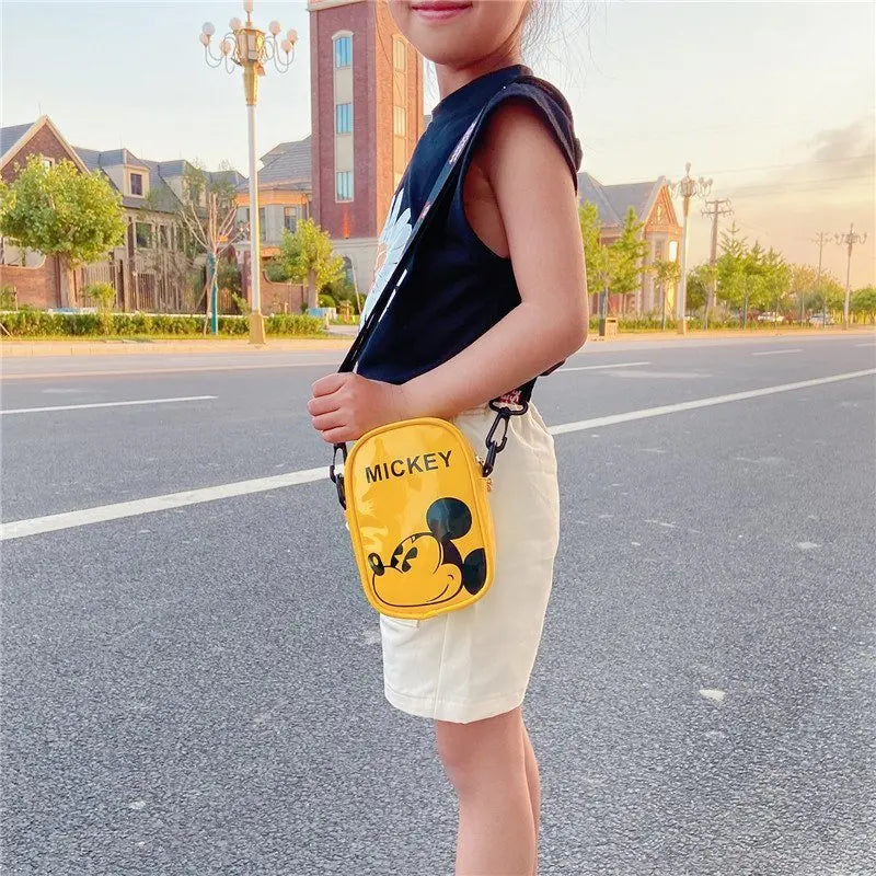 Disney Mickey Mouse Cartoon Straddle Bag | Cute Mini Fashion Boy's Coin Purse & Small Backpack for Girls & Baby Luxegan
