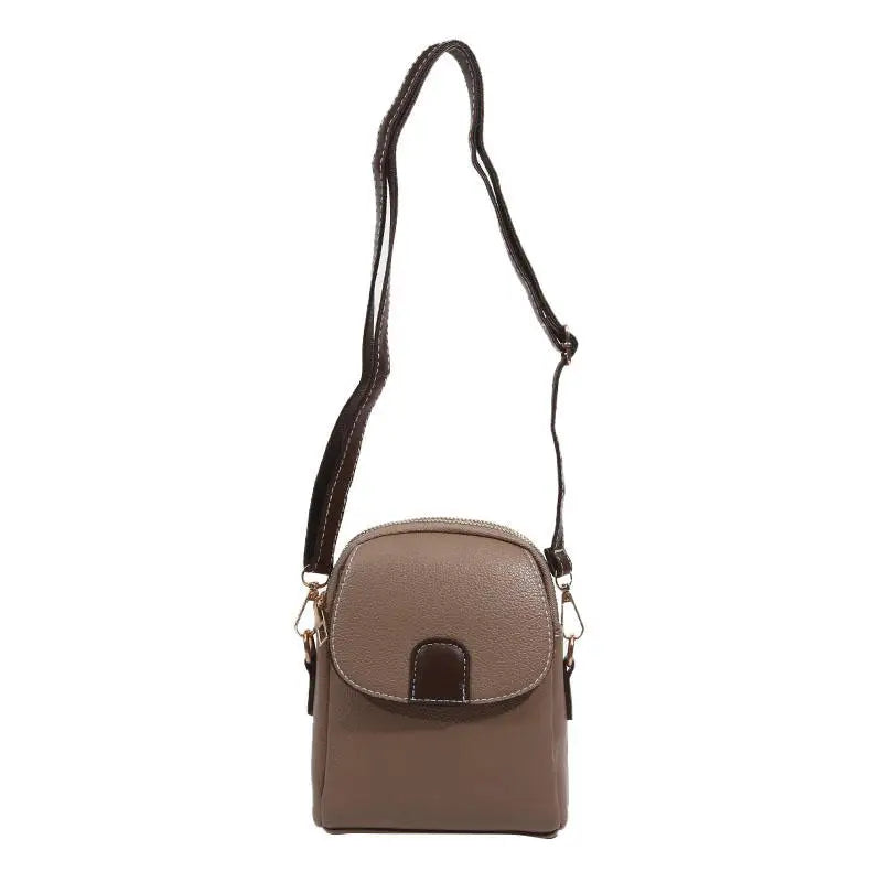Fashion Leather Crossbody Bag for Women | Mini Shoulder Bag & Flip Zipper Messenger Bag (Students' Small Handbag) Luxegan