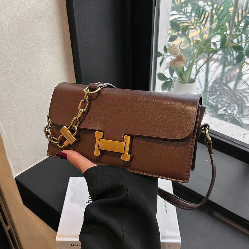 High-Quality Textured Messenger Bag | Versatile Small Square Handbag Luxegan