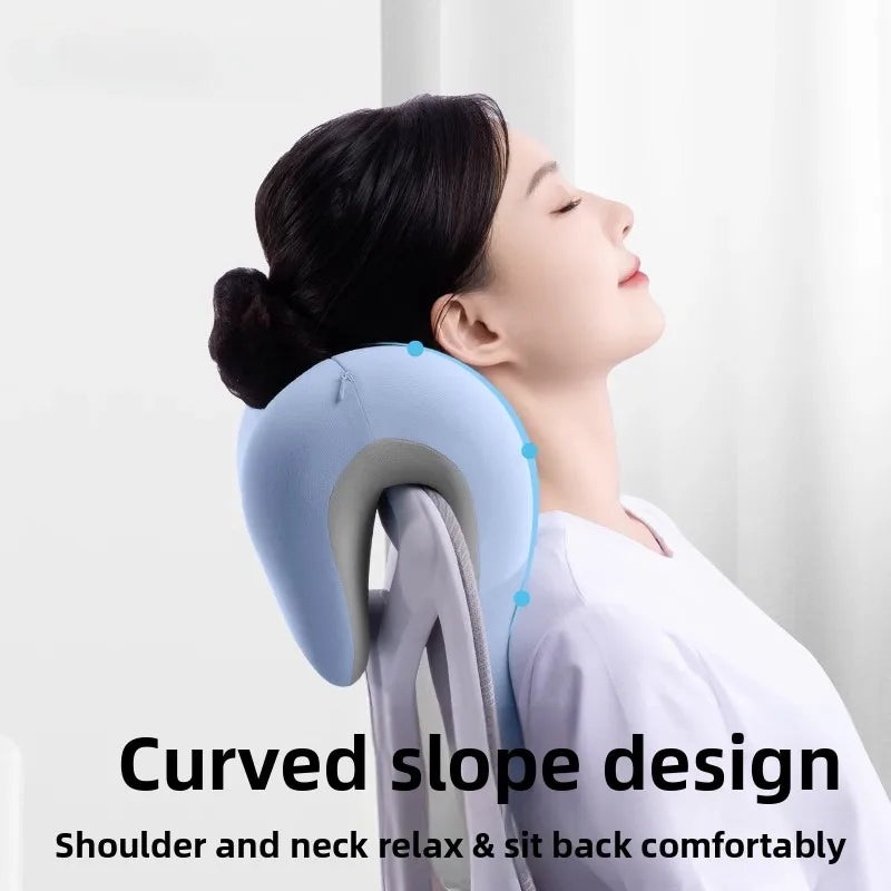 Office Chair Ergonomic Support Pillow | Sophisticated "Neck & Shoulder" Silhouette | Elegant Memory Foam Nap & Sleeping Cushion | "Dignified" High-Performance Professional Essential for Radiant Versatile Styling Luxegan