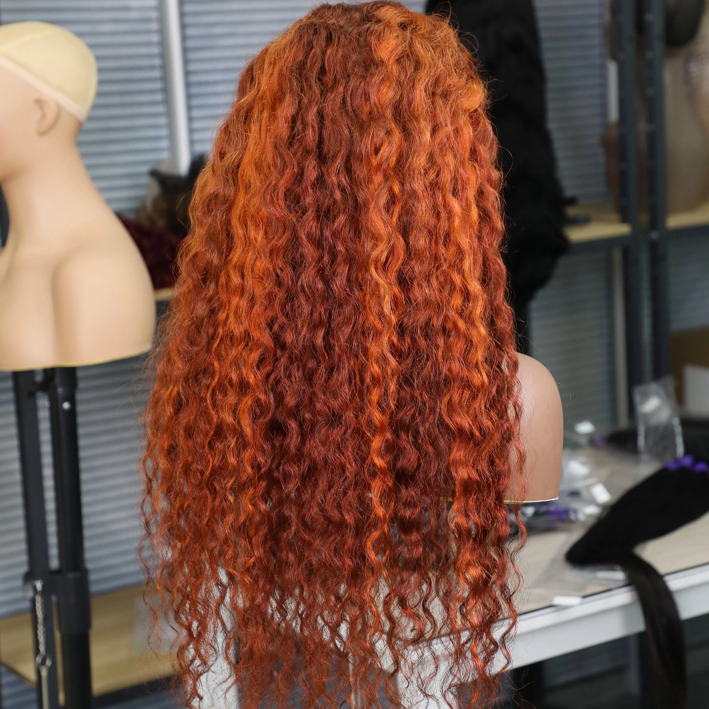 30-Inch Orange Ginger Deep Wave Frontal Wig | Sophisticated 13x6 HD Transparent Swiss Lace | Elegant Vietnamese Human Hair | "Dignified" Long Remy Curly Wig for Vibrant Versatile Styling Luxegan