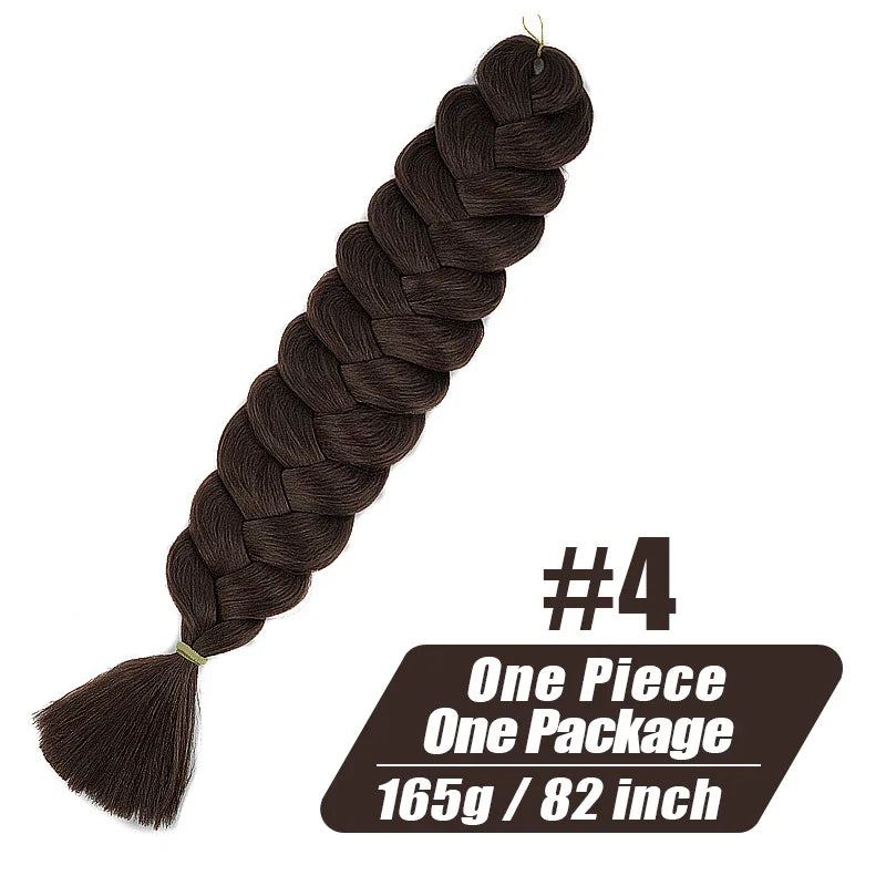 Wigundle Kanekalon Pre-Stretched Crochet Braiding Hair Extensions – Jumbo Braids for Women