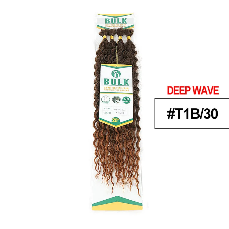 Deep Wave Boho Braids Synthetic Hair – Bulk Braiding Hair for Boho & Knotless Styles
