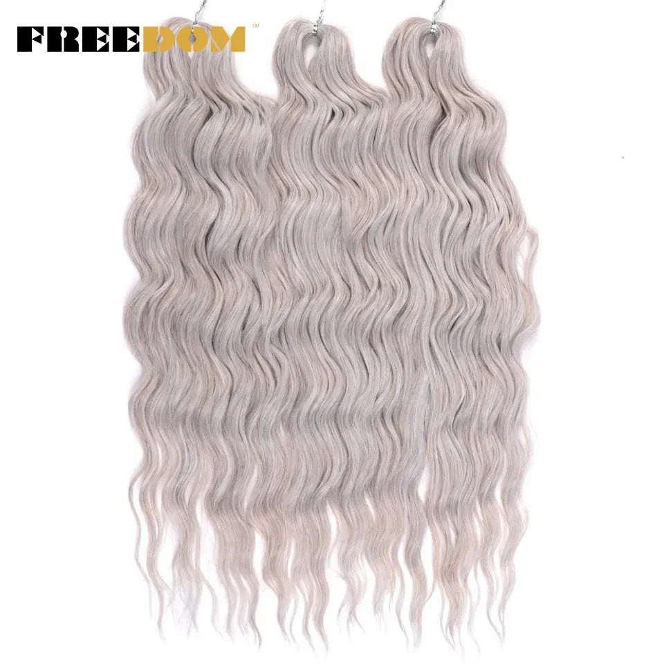 Synthetic Water Wave Crochet Hair | 24 Inch Ombre Braids