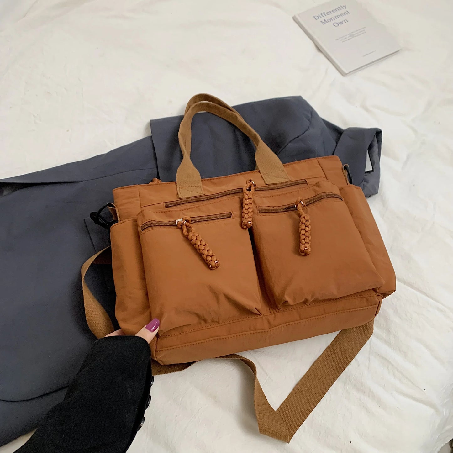 Street Casual Bag For Men | Large Capacity Messenger Bag High Quality Oxford School Unisex Leisure Shoulder Bag Travel Handbag Luxegan