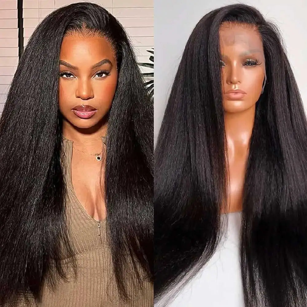 Invisi-Strap 360 HD Glueless Wig | Sophisticated "Yaki Straight" Frontal Silhouette | Elegant 250% - view 10
