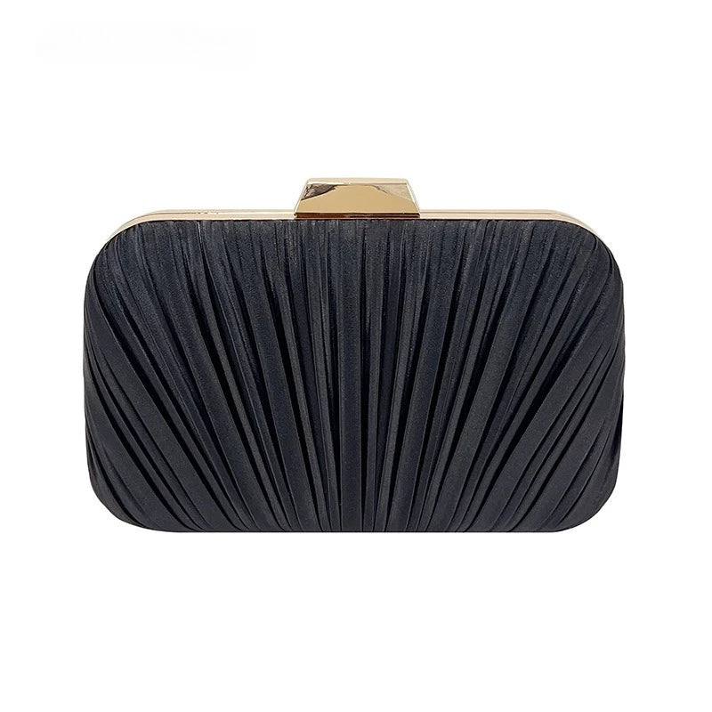 Classic Silky Evening Bag | Sophisticated "Light Pink" Silhouette | Elegant High-End Ruched Handbag | "Dignified" High-Performance Pleated Party Essential for Radiant Versatile Styling Luxegan
