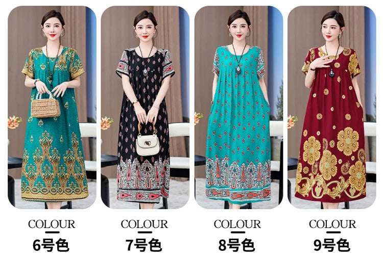 New 2025 Women Dress Female Casual short Sleeve cotton Dresses loose solid Vintage Sweet Clothing Vestidos  vestido verano