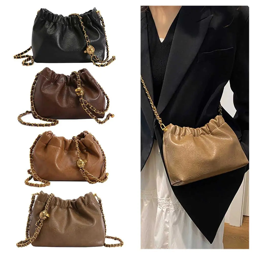 Women's Pleated Hobo Bag | PU Leather Crossbody Tote, Messenger Bag & Stylish Purse Luxegan