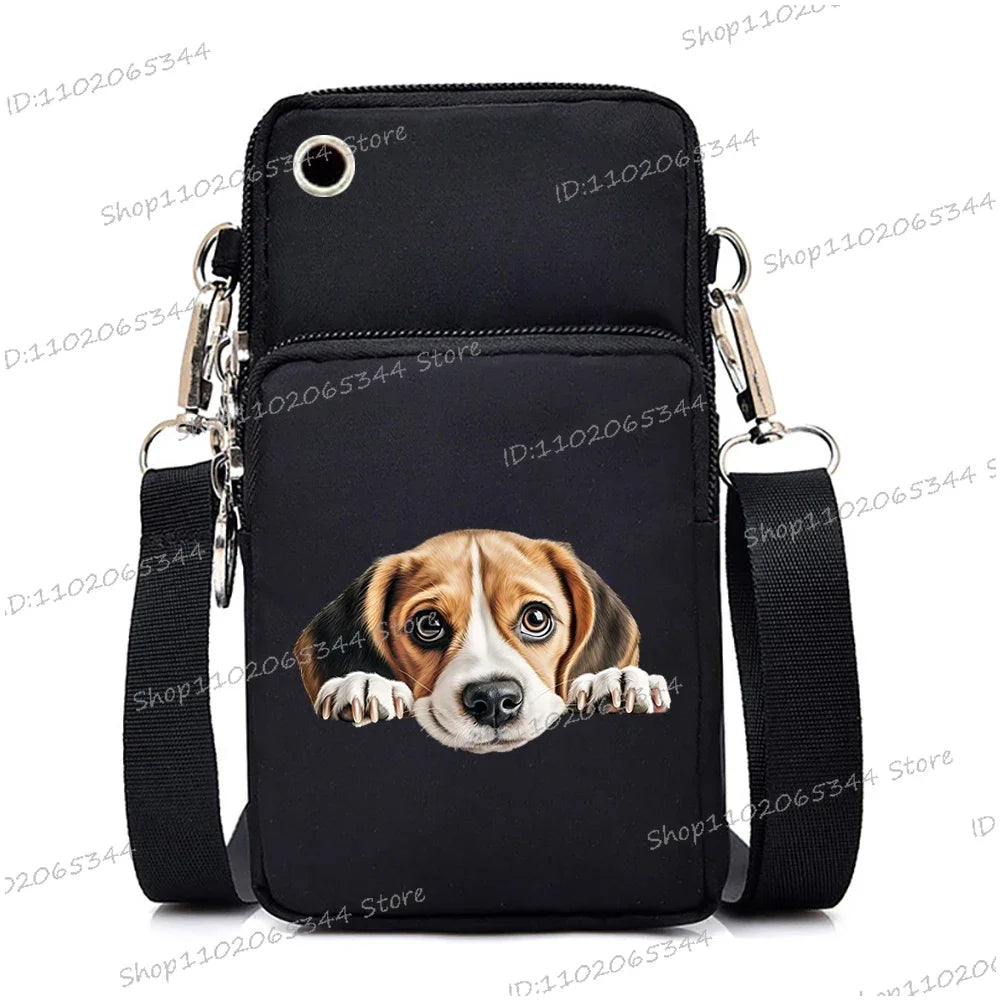 3D Dog Print Mini Bag | Unisex Crossbody & Shoulder Purse Luxegan