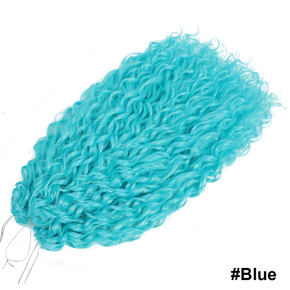 Jessica Curls Crochet Braiding Hair | Synthetic Water Wave Twist Hair 22 Inch | 53 Colors
