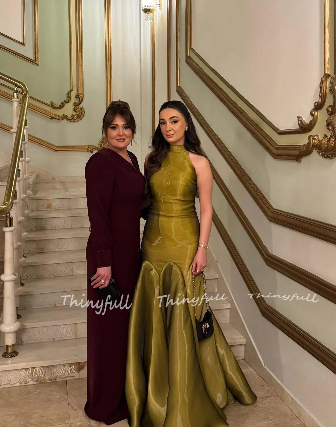Arab High-Neck Satin Mermaid Prom Dress | Sleeveless Floor-Length Formal Evening Gown | Dubai Birthday Party Long Dress Luxegan
