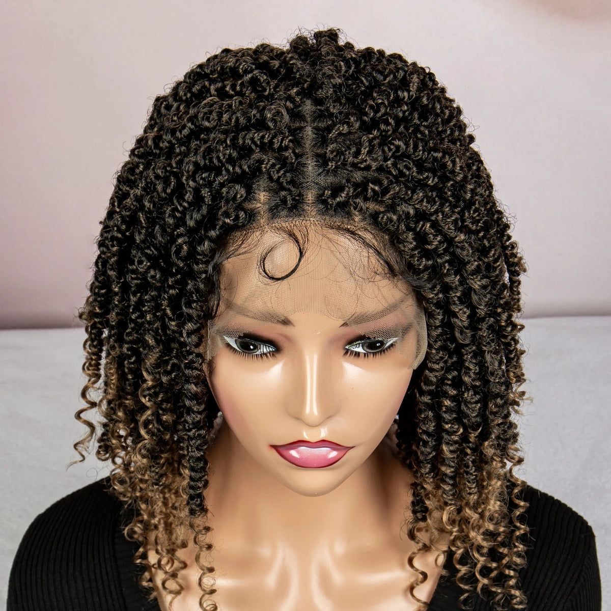Dreadlocks Braided Wigs Lace Front Braided Wigs Short Box Braided Wigs for Women with Baby Hair Ombre Lace Braids Wigs Luxegan