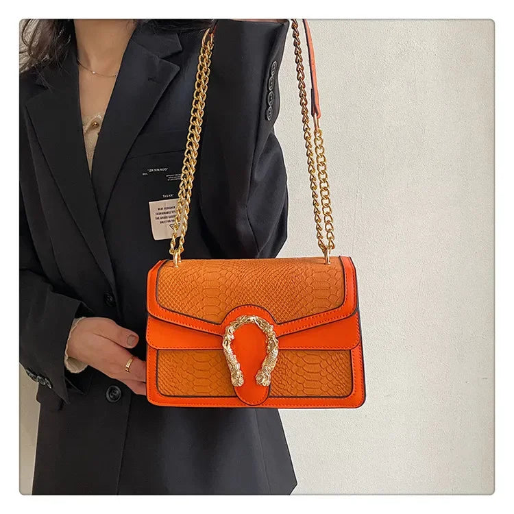 Gold Chain Crossbody Bag | Women's Fashion & Stylish Small Square Bag Luxegan