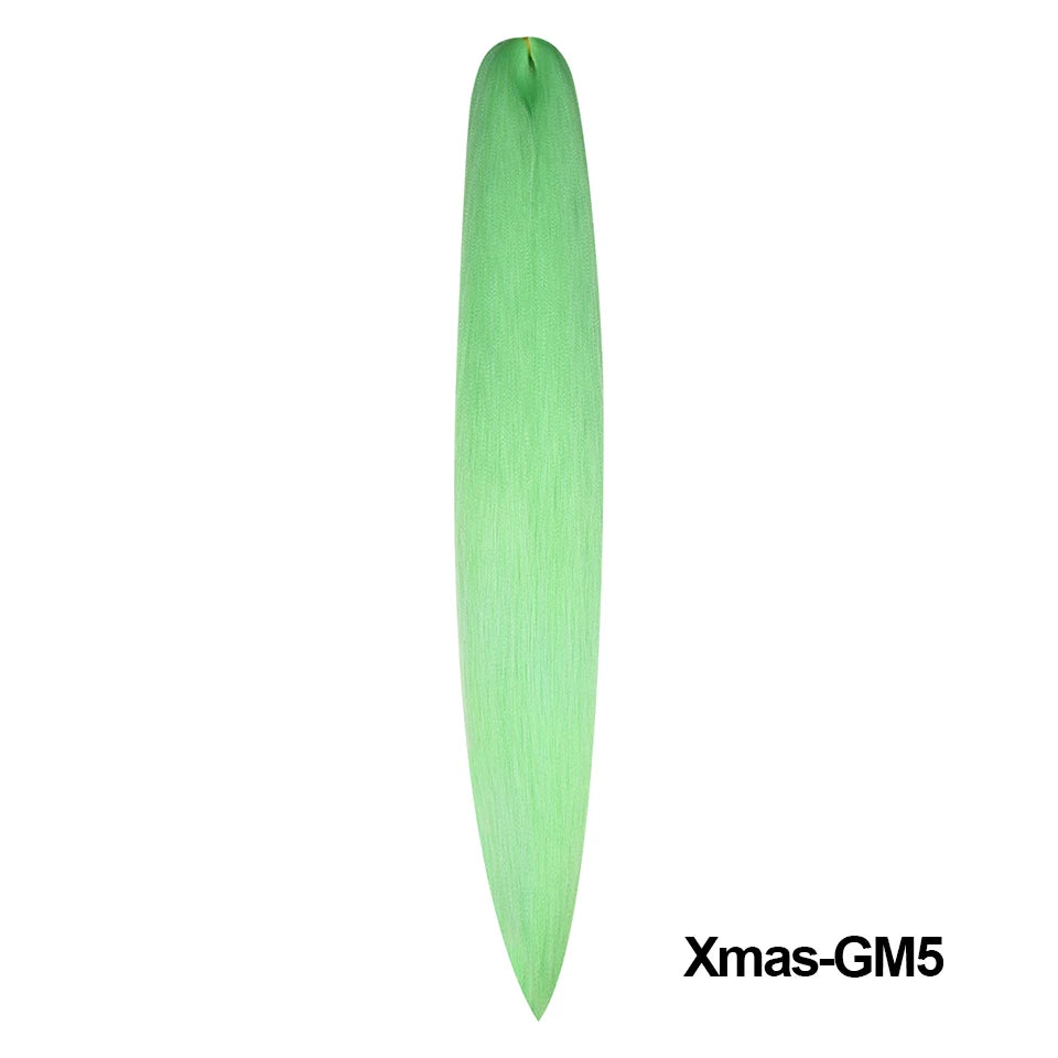 Christmas Kanekalon Jumbo Braid Hair Extensions | Yaki Straight | 1 Strand