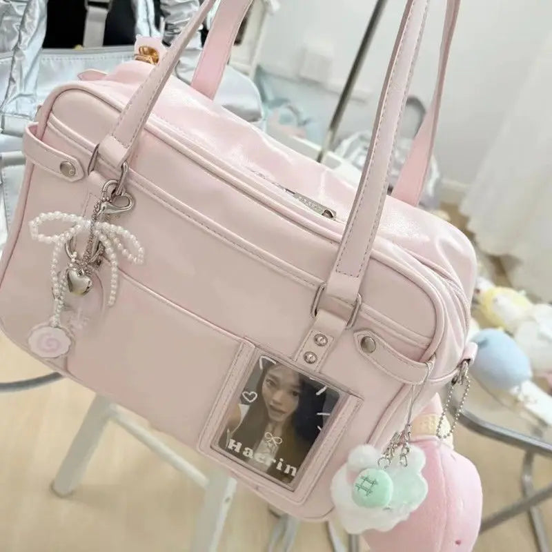 New Japanese Cute Ulzzang Ita Bag JK Uniform Shoulder Bag | Preppy Style Doll Crossbody Bag for Comic Exhibition Luxegan