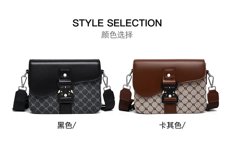 Jacquard Pattern Men's Crossbody Bag | Sophisticated "Diamond Satchel" Silhouette | High-End Casual Business Commuter Bag | "Dignified" High-Performance Waterproof Sling for Radiant Versatile Styling Luxegan