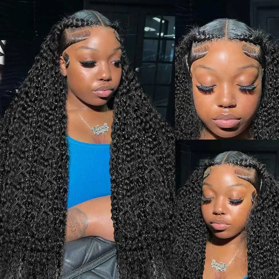 Deep Wave 13x6 HD Transparent Lace Front Human Hair Wig | Brazilian Water Wave 13x4 Lace Frontal & 4x4 Lace Wigs for Women Luxegan