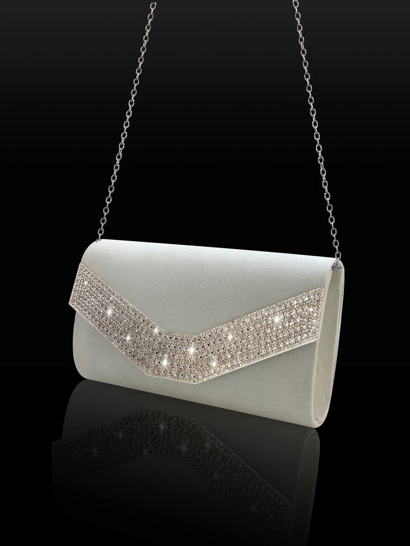 Vintage Corduroy Clutch Bag | Fashionable Chain-Strap Handbag Luxegan