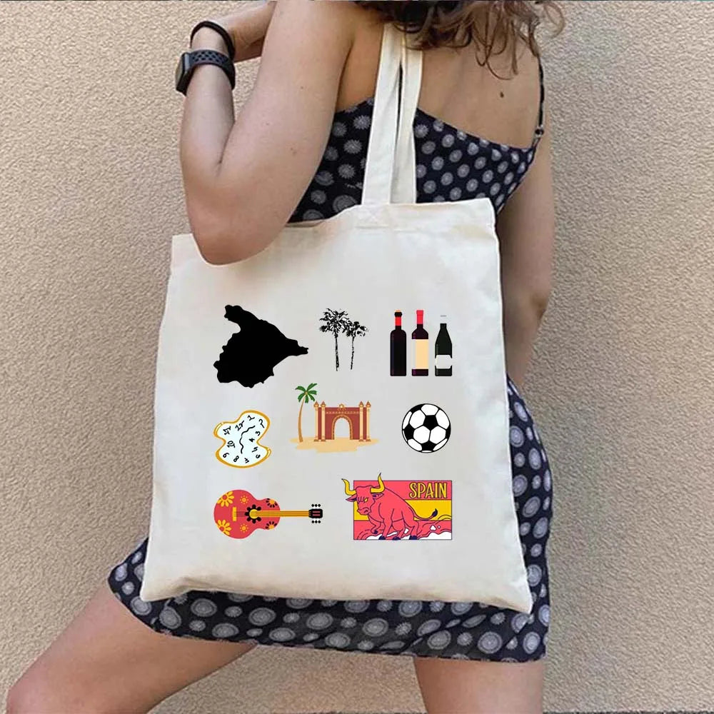 Woman's Large Capacity Canvas Tote Bag | Stylish Travel & Shopping Shoulder Handbag (Work, Gym, Grocery, Eco-Friendly) Luxegan