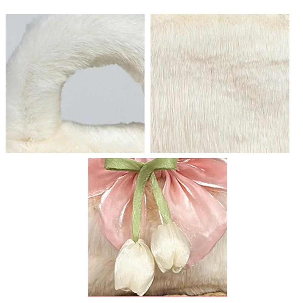 Top Handle Bag Small Women Tote Bag Furry Tote Bag Women Plush Bag Stylish Tote Handbags For Women Girls