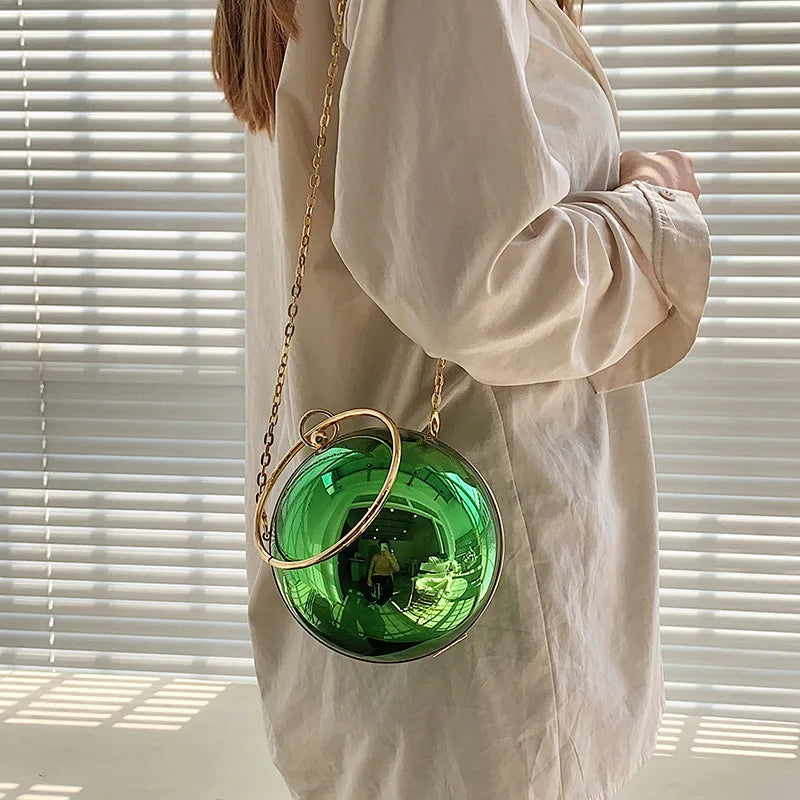 Luxury Women's Round Ball Evening Bag | Fashion Party Clutch & Purse Luxegan
