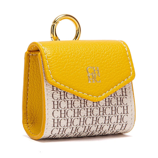 Unisex Mini Fashion Coin Purse | Sophisticated PU Leather Earphone & Key Bag | Compact Square Letter Print Wallet | Portable Hasp-Closure Accessory Bag Luxegan
