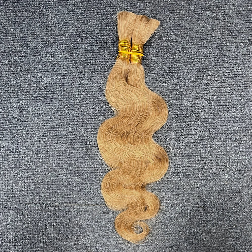Body Wave Human Hair Bundles for Braiding | No-Weft Boho Extensions | 14–30 Inches Luxegan