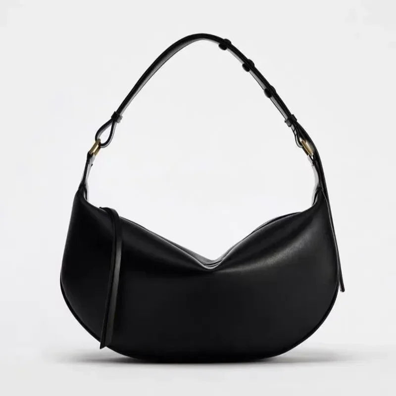 Dumpling Crescent Armpit Bag | Large Capacity Shoulder & Crossbody Handbag Luxegan