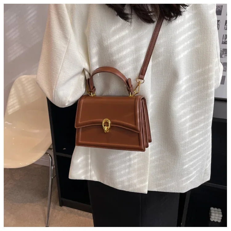 New Small PU Leather Crossbody Bags for Women | Simple Totes Shoulder Bag & Lady Luxury Brand Designer Handbags and Purses Luxegan