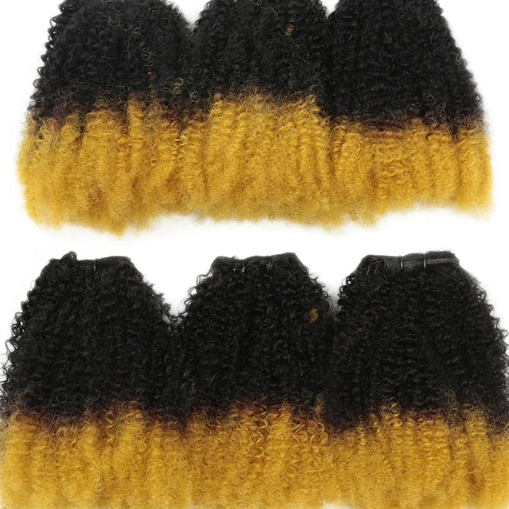 Afro Kinky Curly Synthetic Weft Hair Extensions – Sew In Luxegan