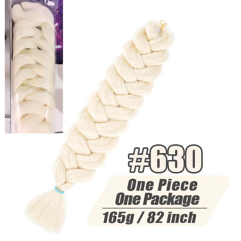 82 Inch Pre-Stretched Kanekalon Jumbo Braiding Hair – Crochet Braid Extensions for Black Women Luxegan