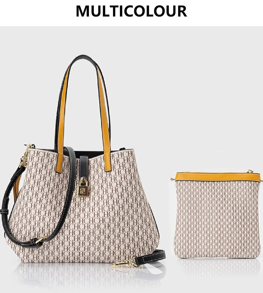 Premium Versatile Leather Crossbody Bag | Ladies Large Capacity Daily Commuter Tote Bag (Letter Print Design, Fashion Casual) Luxegan