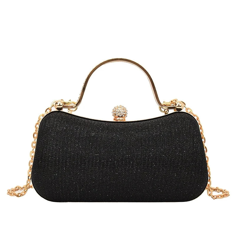 Luxury Shiny Rhinestone Chain Evening Bag | Perfect for Formal Events Luxegan